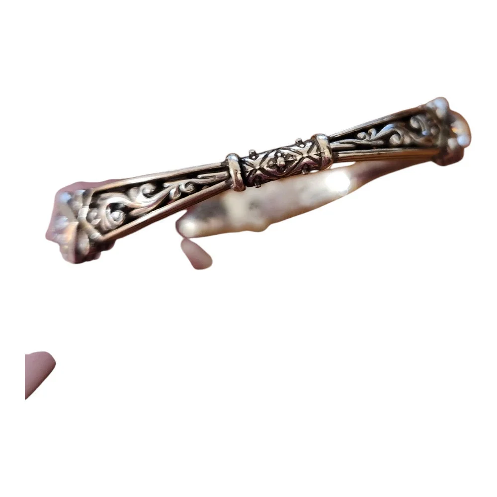 Brighton Zoe clear Swarovski crystal‎ silverplated bangle bracelet